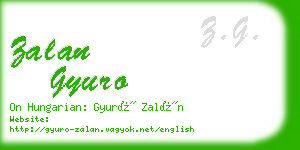 zalan gyuro business card